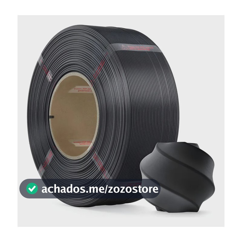 Filamento Pla Lite Bambu Lab Refil Sem Carretel Preto 1 Kg
