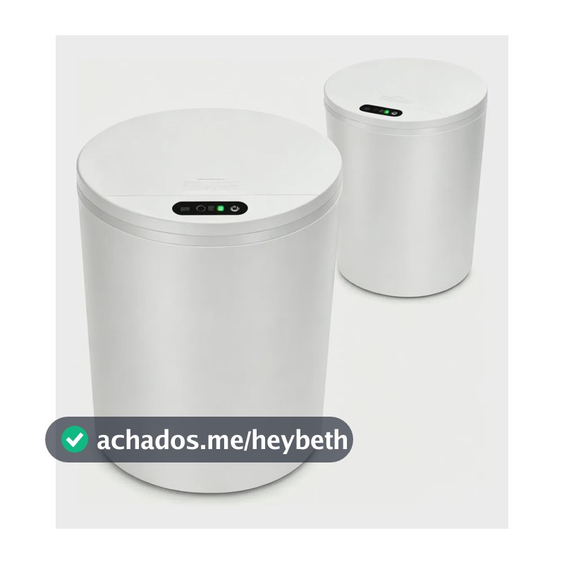 Lixeira Inteligente Automática Sensor Recarregável USB