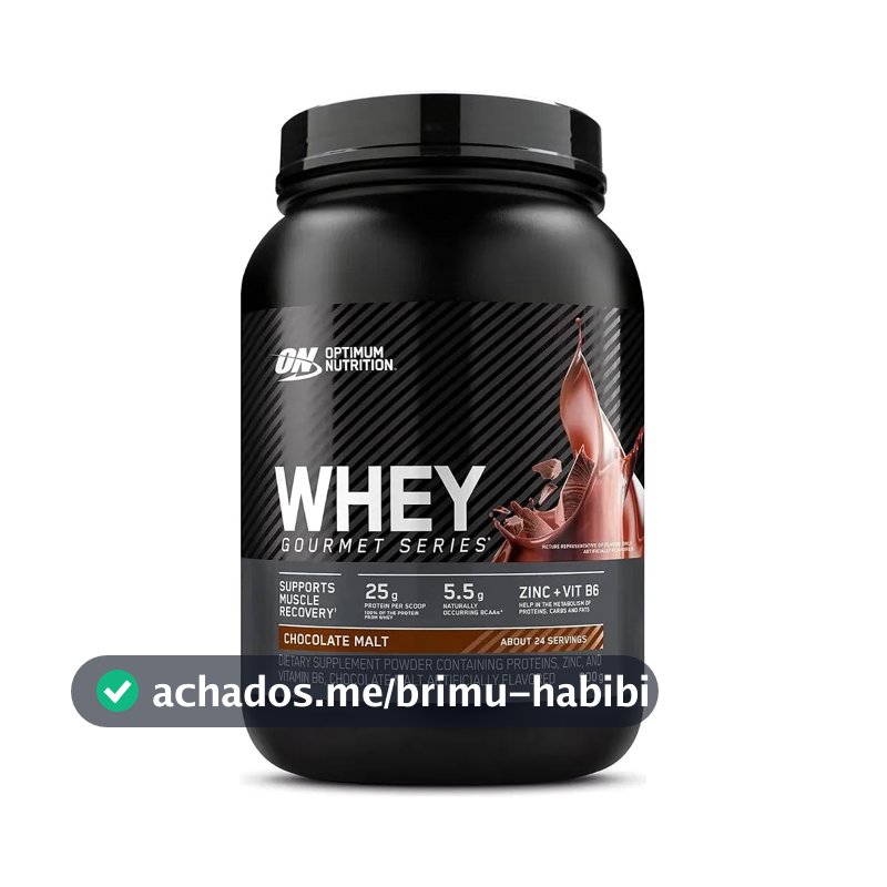 Whey Optimum Nutrition Chocolate 900g Gourmet Importado Original + Nfe