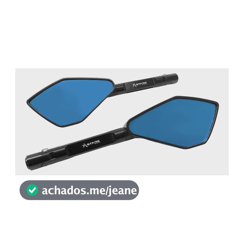 Retrovisor Esportivo Universal Street Naked Trail Moto Preto