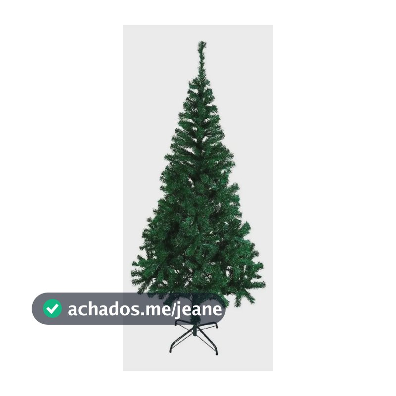 Árvore de Natal Canadense Grillo, Verde, de Plástico, Desmontável