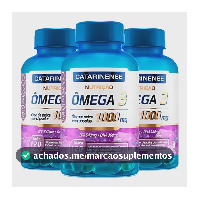 3x Ômega 3 Original Catarinense Pharma 1000mg 120 Cápsulas Bld67678c
