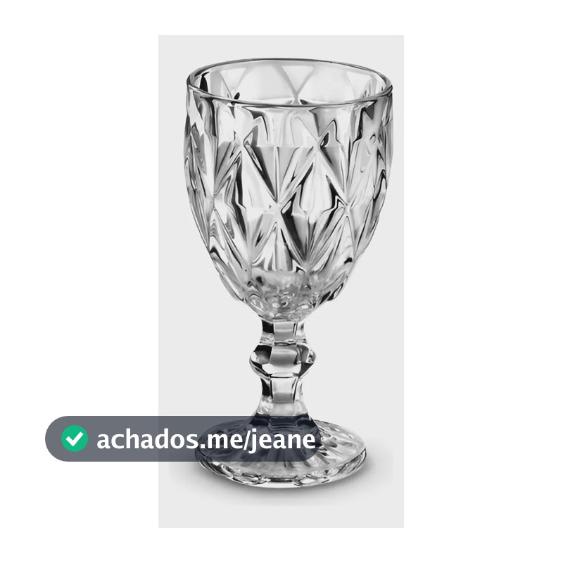 Jogo De Taças Diamond Cristal Vidro Taça De Vinho 340 Ml 6 Peças SBC UTILIDADES