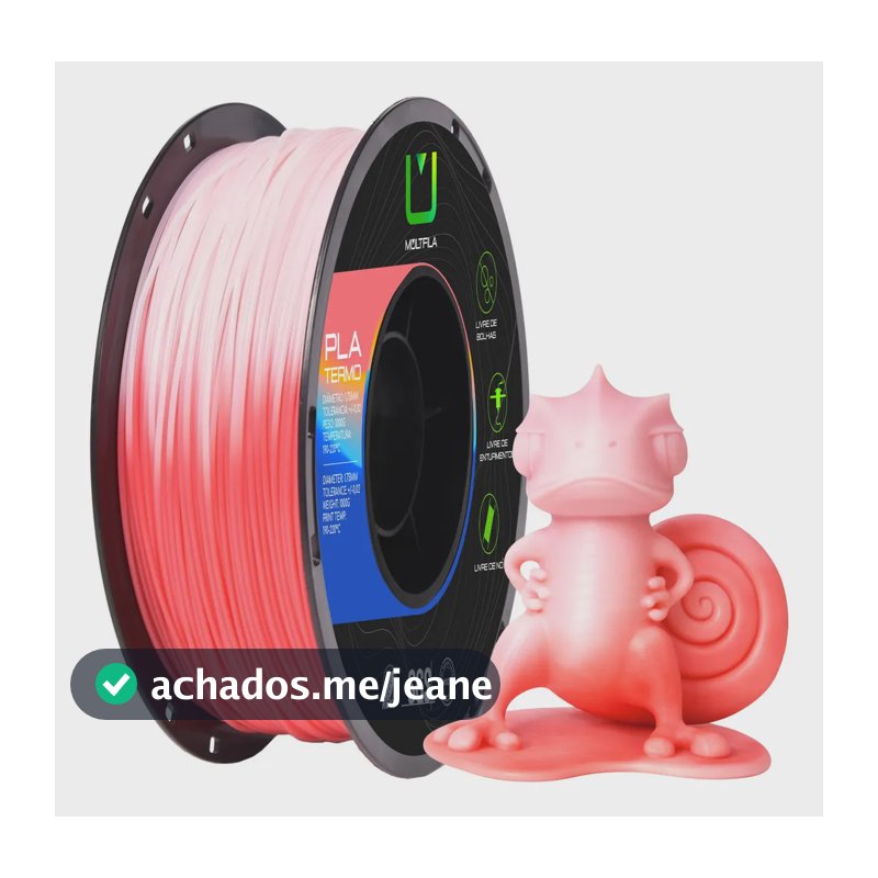 Filamento Pla Termo Vermelho Rosa 1kg Multfila Impressão 3d Vermelho E Rosa