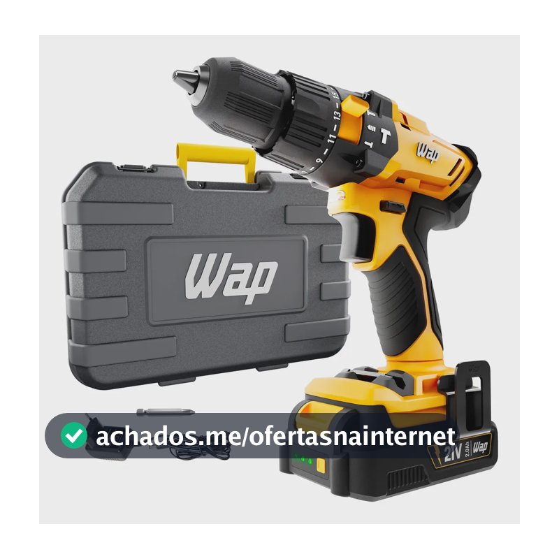 Parafusadeira e Furadeira de Impacto 3/8" WAP K21 ID02 2000 mAh