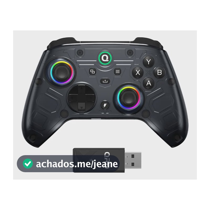 Controle Sem Fio QRD Ferrox M5 Para Xbox Series X/S, Xbox One e PC/iOS/Android Preto