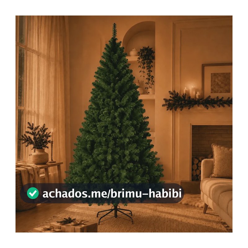 Árvore De Natal Premium Pinheiro Cheia Luxo 180cm 750 Galhos Cor Verde