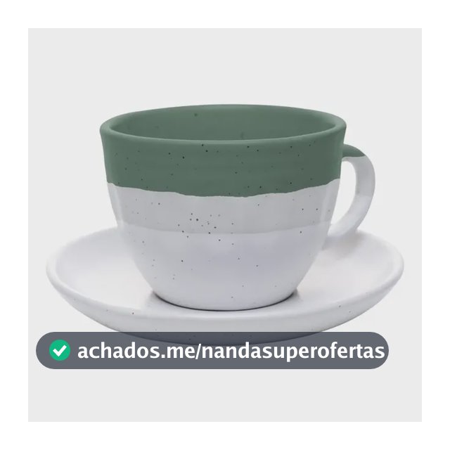 Cj 4 Xícaras De Chá Pires Ombré 210ml Verde Cerâmica Wolff