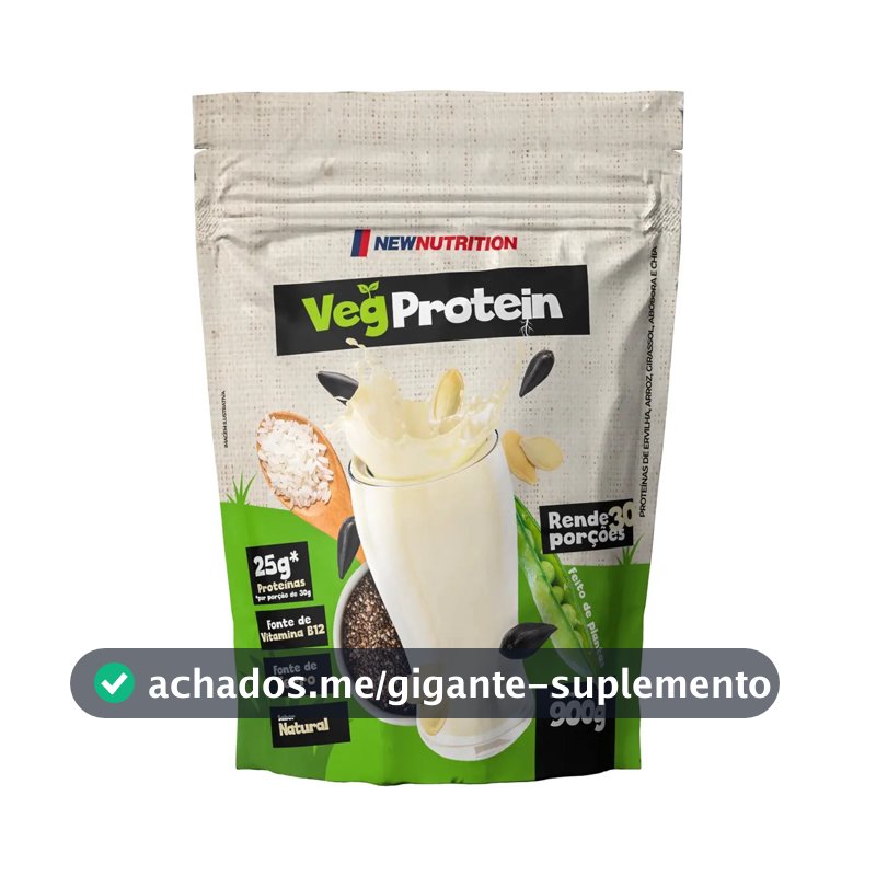 Proteína Vegetal Veg Protein Blend 900g Newnutrition Sabor Natural