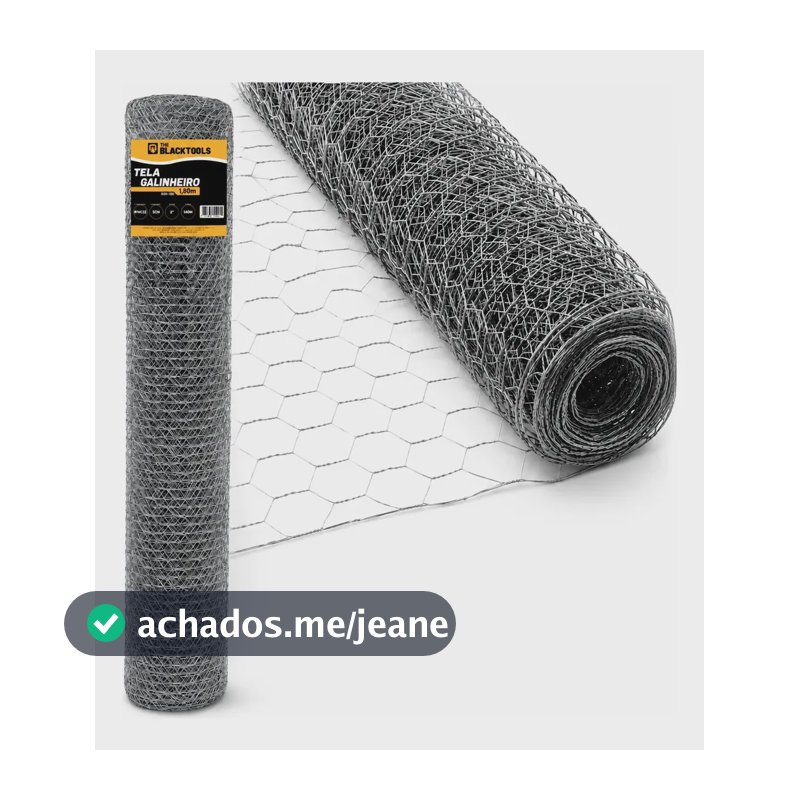 Tela Galinheiro Galvanizada Galinha Fio Bwg23 1,80x50metros