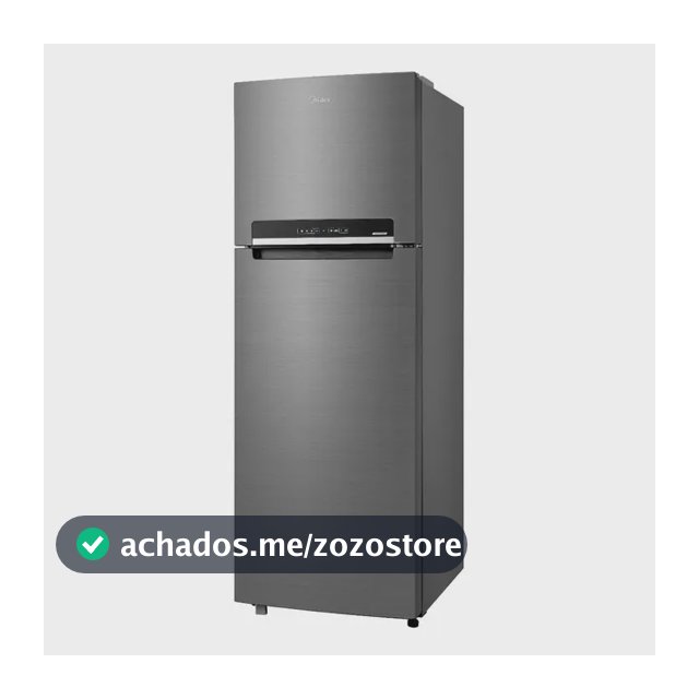 Geladeira com freezer inverter Midea Frost Free Duplex MDRT533EVD461 con capacidad de 394L inox