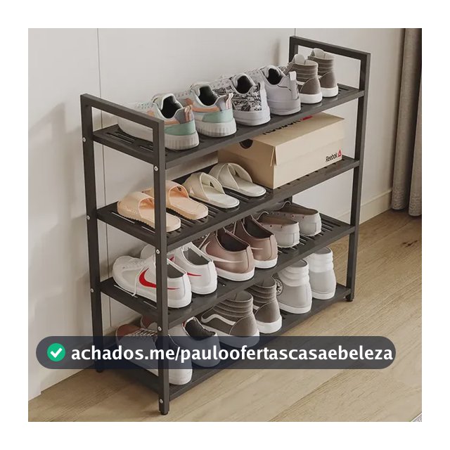 Sapateira Organizador Sapatos Metal 4 Andares 70cm 16 Pares