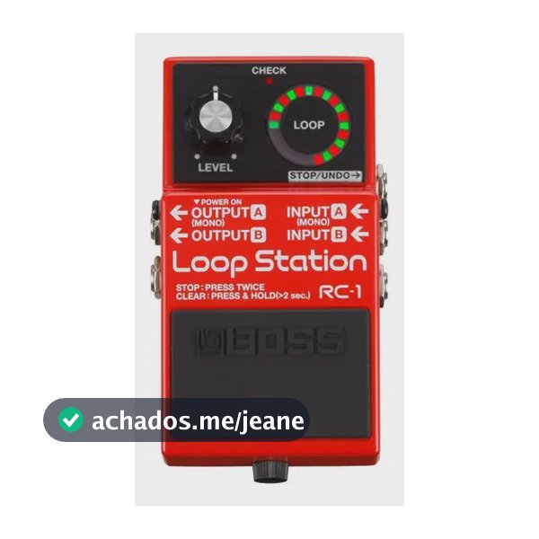 Pedal Boss Para Guitarra Rc-1 Loop Station Rc1 Vermelho