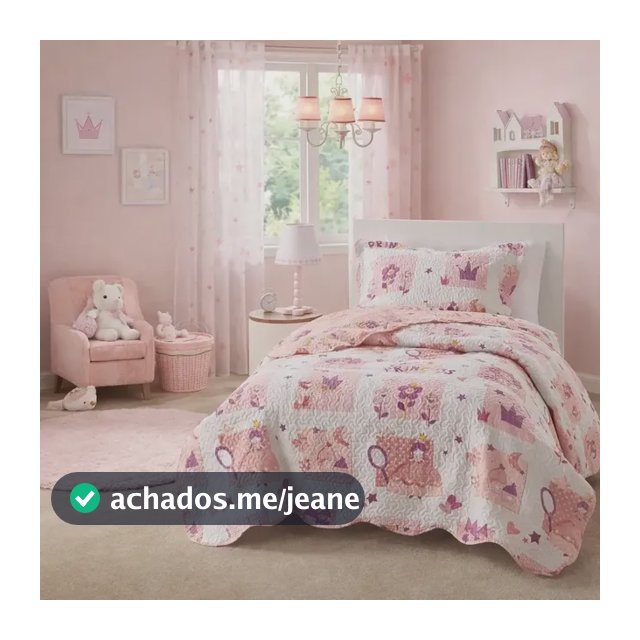 Kit Colcha Infantil Solteiro Cobre Leito Dupla Face 2 Peças