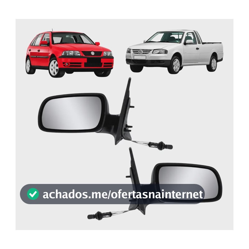 Par Retrovisor Saveiro Gol  G3 G4 99 Ate 2012 C Controle 4p