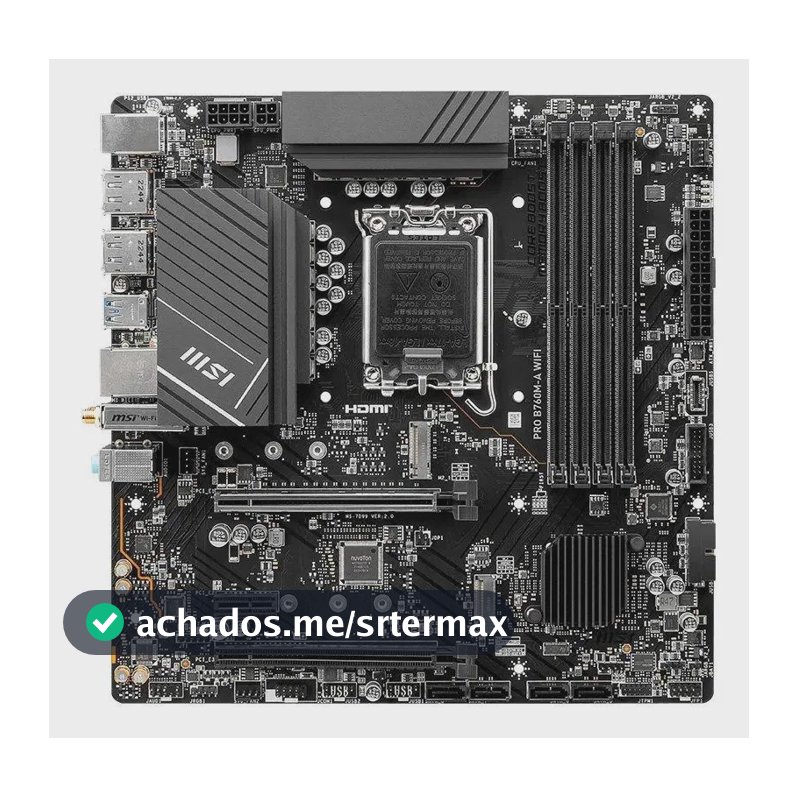 Placa-mãe Msi Pro B760m-a Wifi Lga 1700 Micro-atx Ddr5