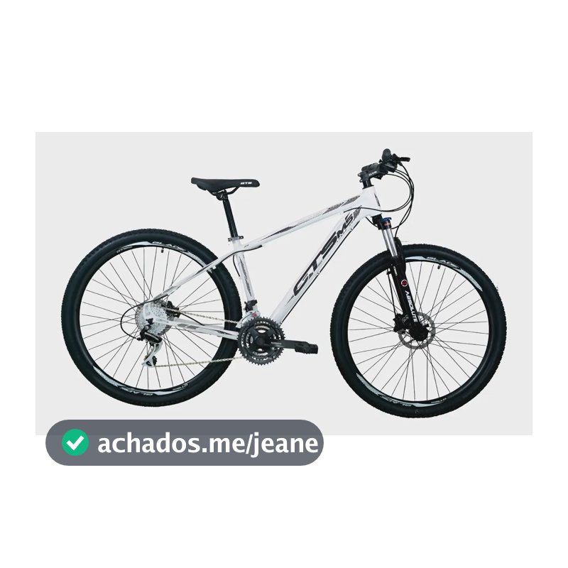 Bicicleta Gts Pro M5 Aro 29 Freios A Disco Câmbios Shimano Cor Branco/preto Tamanho Do Quadro 15