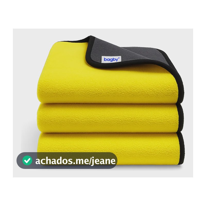 Kit 3 Toalha Pano Microfibra Limpeza Automotiva 400gsm 40x40 Amarelo