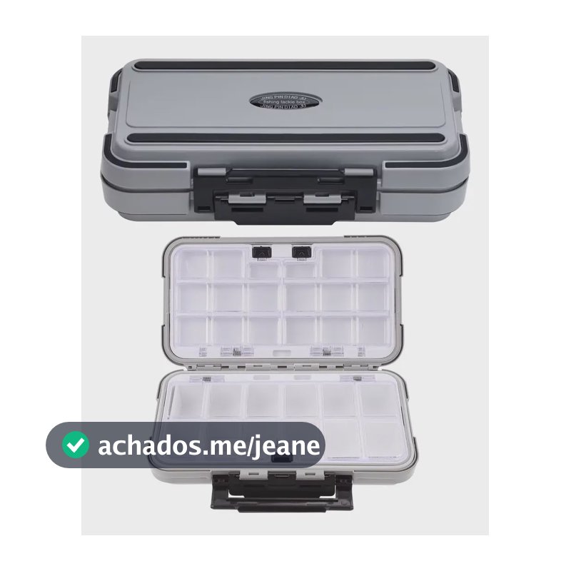 Caixa Pesca Maleta Estojo Organizador Isca Artificial 099 Cinza