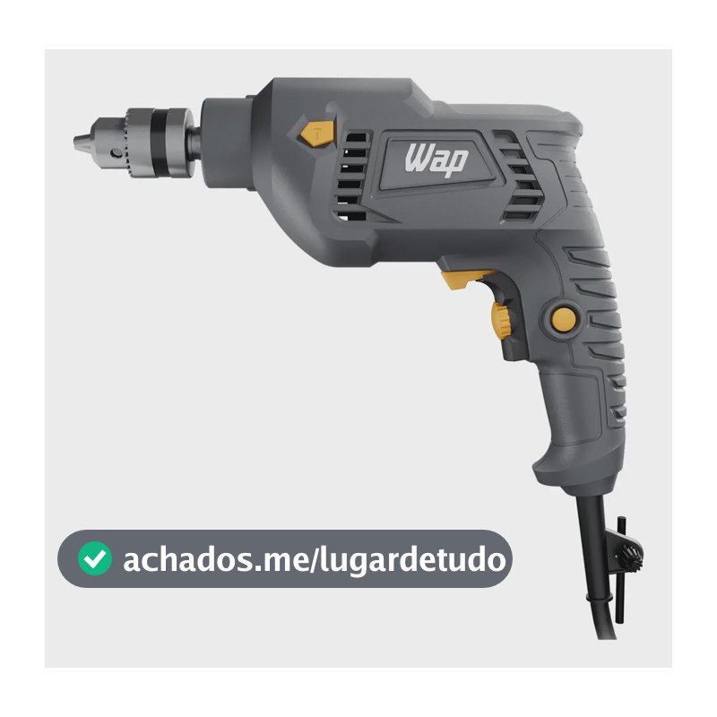 Parafusadeira e Furadeira de Impacto WAP WF 700FE Mandril de 3/8'' 700W Cinza e Amarela
