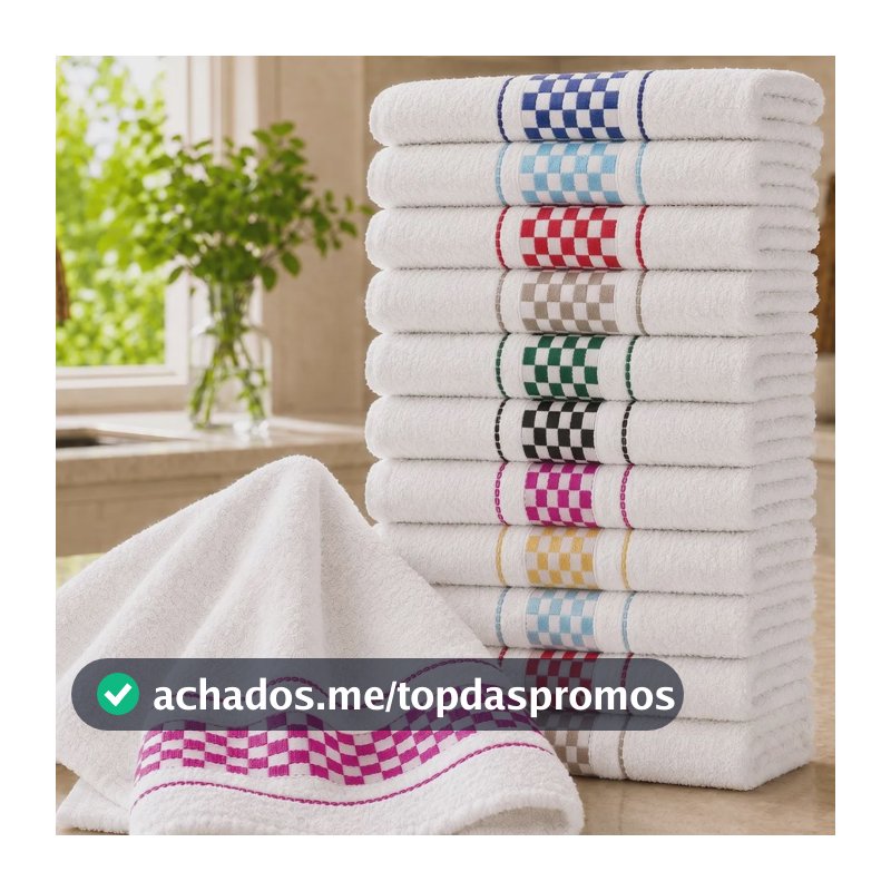 Kit 10 Panos De Prato Atoalhados Premium Alta Absorção Sortidos