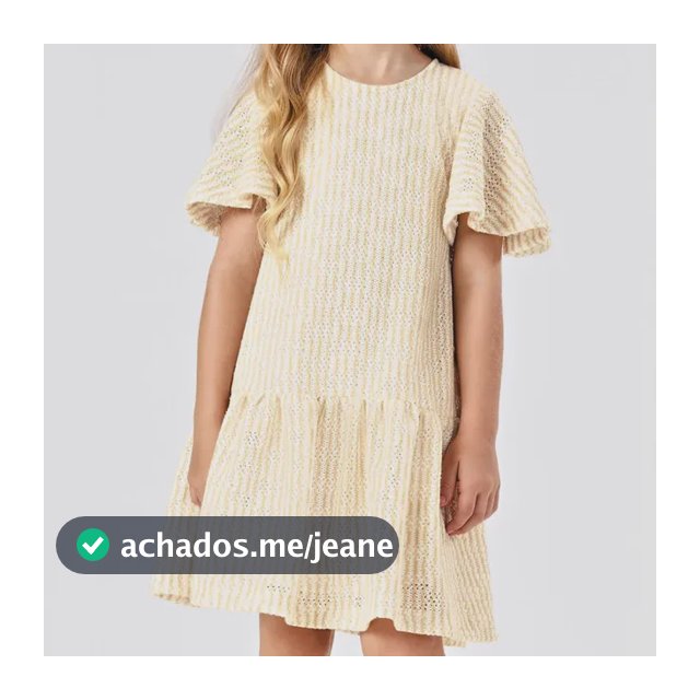 Vestido Infantil Tricot Trick Nick Bege