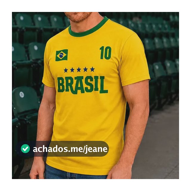 Camiseta Brasil Verde Amarela Torcedor Copa Do Mundo Família