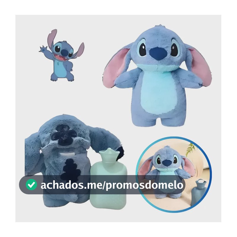 Compressa Água Stitch Bolsa Térmica Quente Frio Dor Cólicas Azul