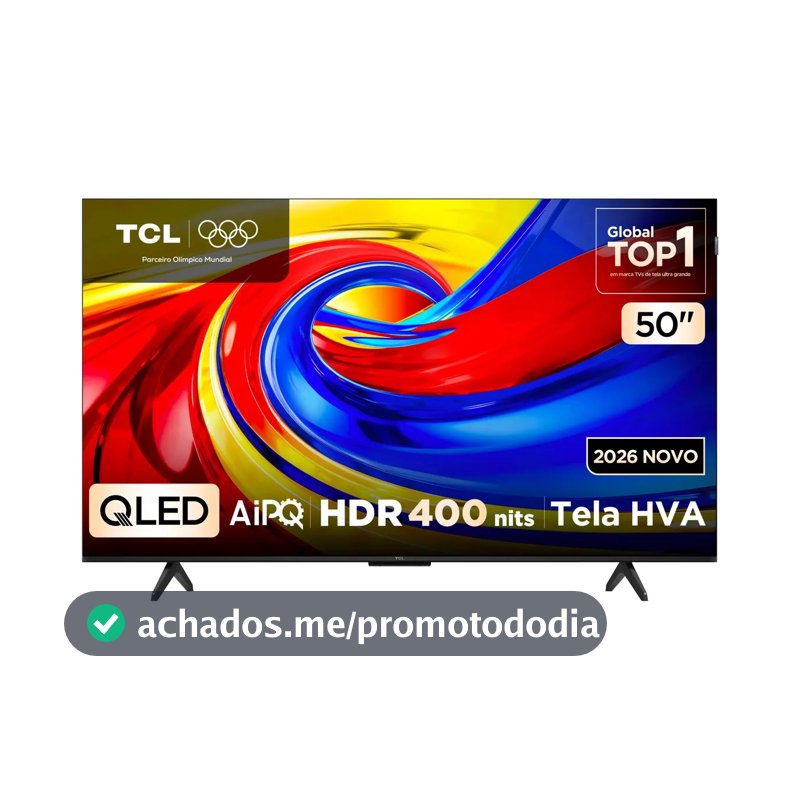 Smart Tv Tcl 50 Polegadas Qled 4k P7l Wifi Bluetooth Google Tv Hdr10+ 60 Hz Aipq 50p7l