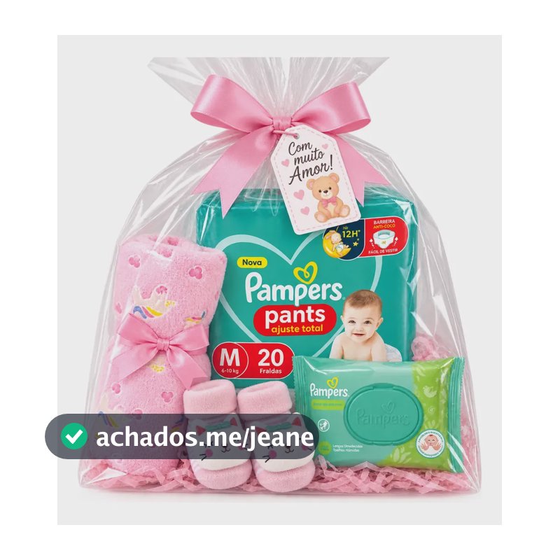 Produtos Higiene Para Bebe Pampers Fraldas E Lenço Umedecido Menina