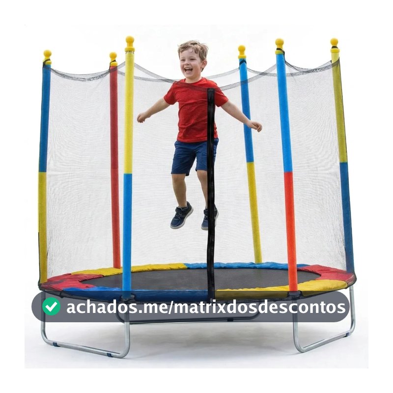 Cama Elástica Infantil Pula Pula 1,8m Trampolim Com Zíper
