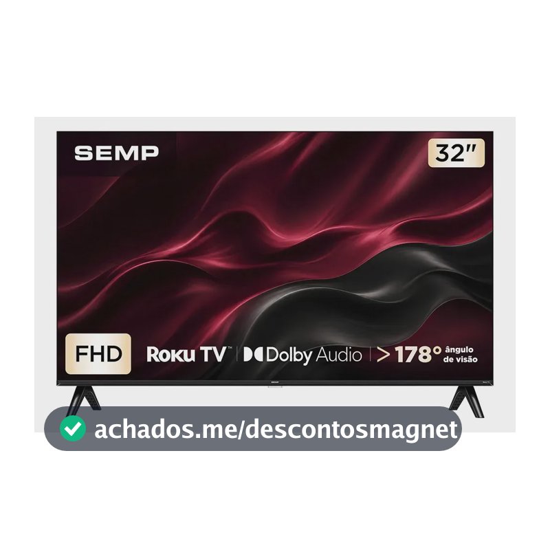 Smart Tv Semp 32 Polegadas Led Full Hd S42r Roku Tv Wi-Fi Dolby Audio Brilho Até 220 Nits 32s42r