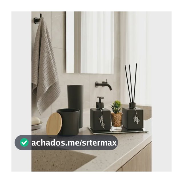Kit Banheiro Kit Lavabo Aromatizador De Ambiente Saboneteira Preto