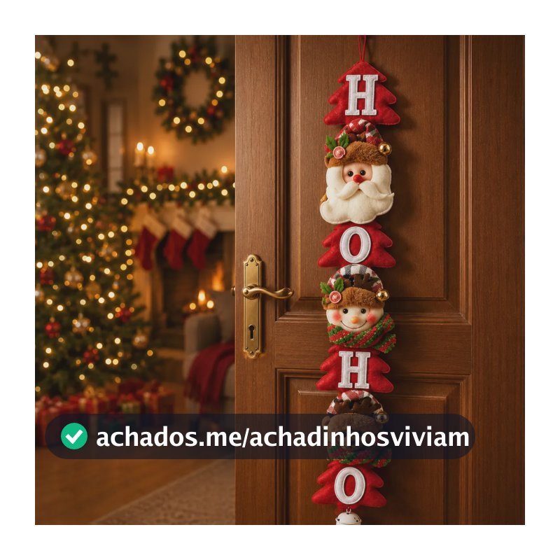 Enfeite Pendente De Natal Porta Árvore Papai Noel Bonecos Vermelho Animais