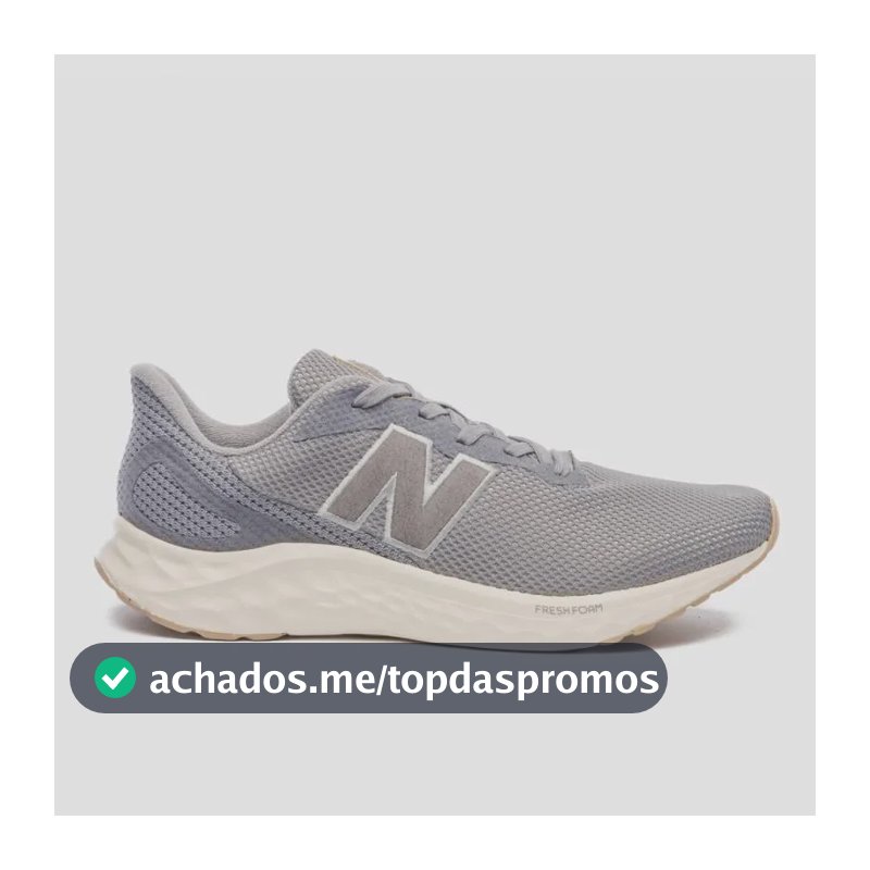 Tênis Masculino Fresh Foam Arishi V4 New Balance Cinza Liso 42 Br