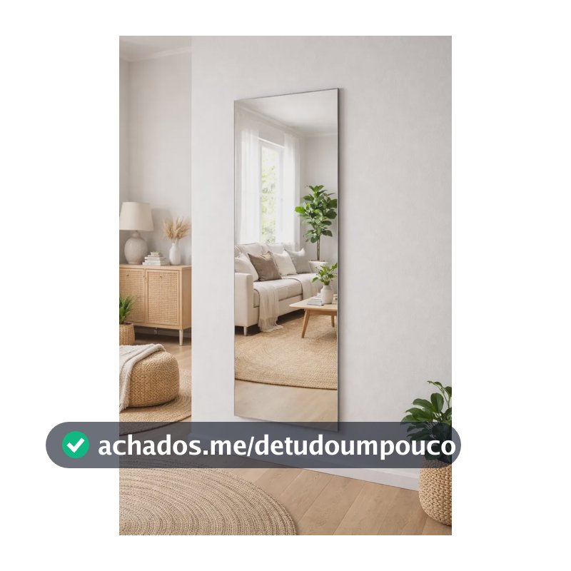 Espelho Rocco Corpo Inteiro Organico 90x40 Pinterest Grande Retangular - Suporte