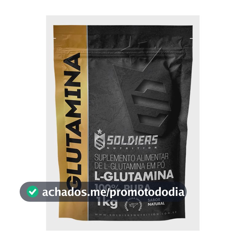 L-Glutamina Soldiers Nutrition em pó Sem sabor x 1kg