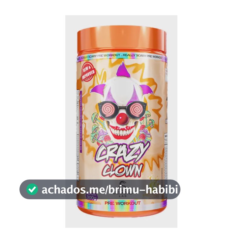Pré Treino Crazy Clown 300g Demons Lab Sabor Orange Laranja