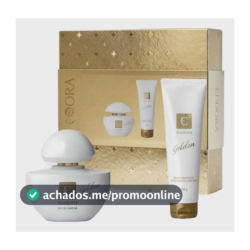 Kit Presente Golden: Eau De Parfum 35ml + Creme Hidratante Desodorante Corporal 100g