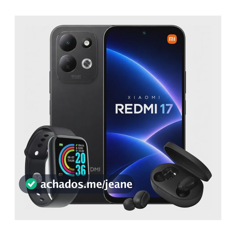 Xiaomi Redmi 17 256gb 6gb Ram 7500mah 4g Global + Brindes Preto