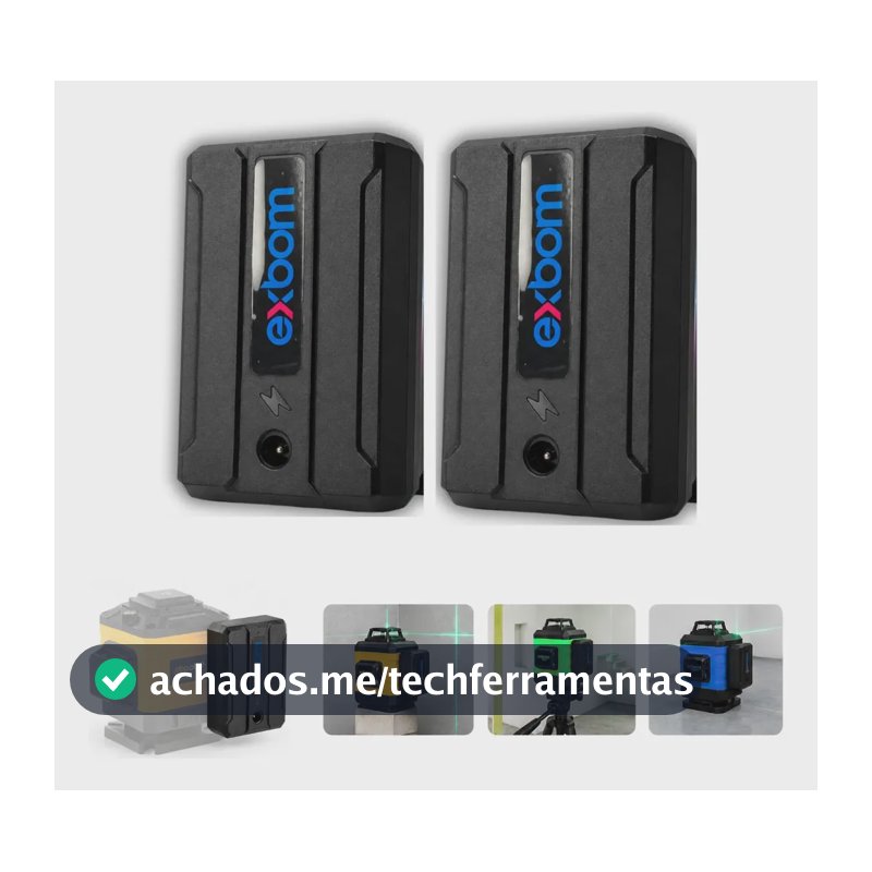Duas Baterias Para Nível A Laser Recarregáveis Alta Duração