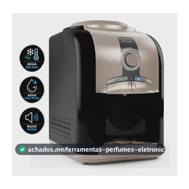 Bebedouro Esmaltec Egm30 Mesa Compressor Água Gelada Mix Preto 127v