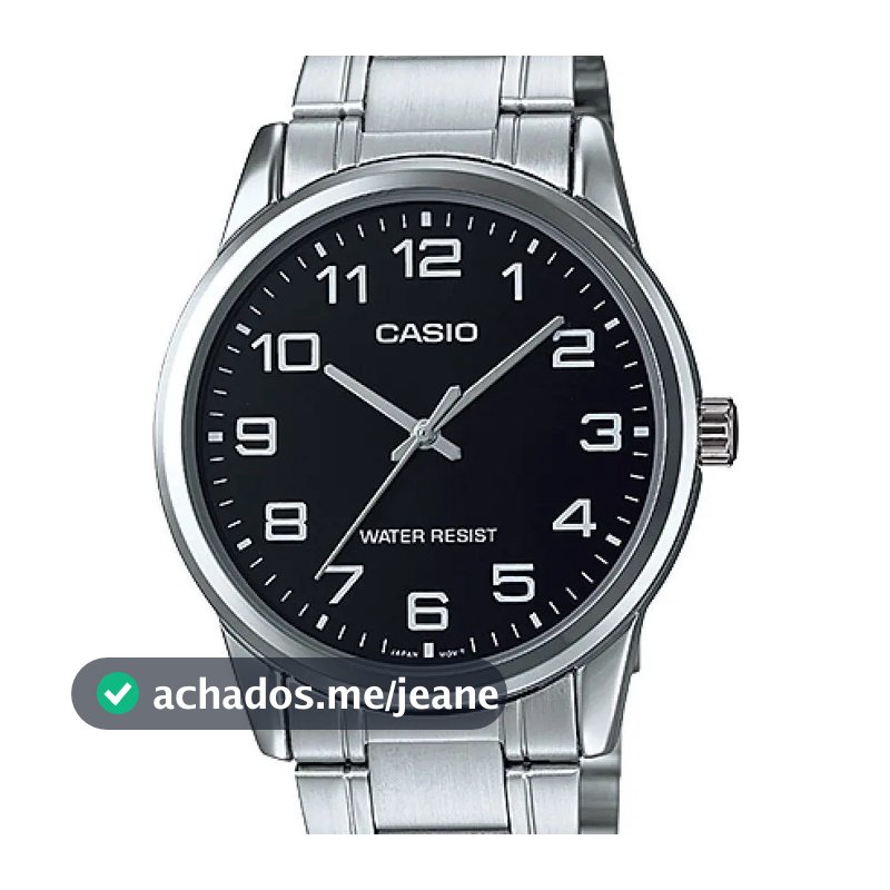 Relógio Casio Masculino Collection Prata Mtp-v001d-1budf