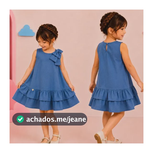 Vestido Feminino Moda Kids Bebe Com Laço Charmoso Babado