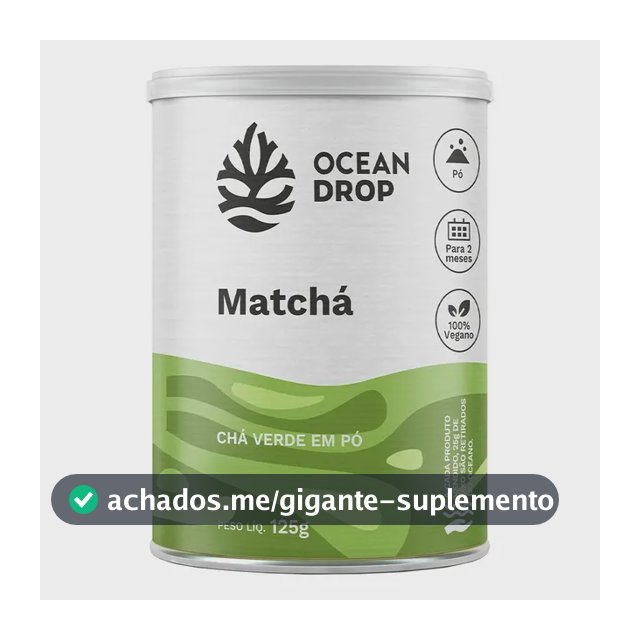 Suplemento em pó Ocean DROP Smart Plant-based Vitamins Matcha x 125g