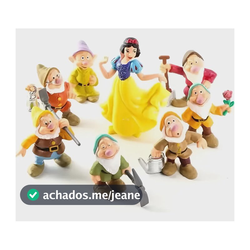 Kit 8 Bonecos Branca De Neve E Os Sete Anões Miniaturas