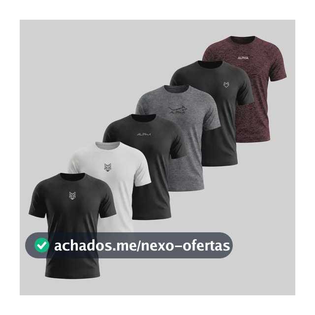 Kit 6 Camisetas Mais Procuradas Alpha