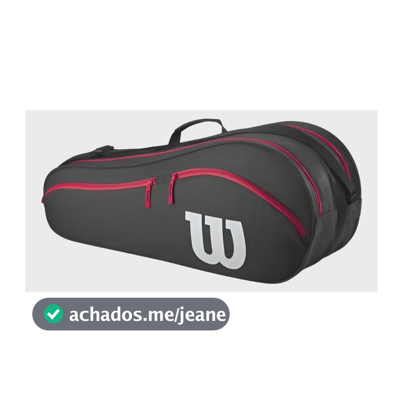 Raqueteira Wilson Advantage 6 Pack - 2025 Preto