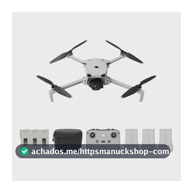 DJI Lito 1 Fly More Combo com Controle DJI RC-N3, Drone com câmera 4K para iniciantes, detecção de obstáculos, ActiveTrack, vídeo 4K, transmissão de vídeo de 15 km, 3 baterias - DJI080