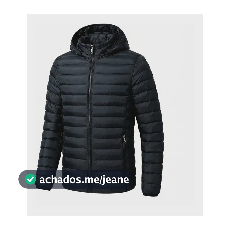 Jaqueta Masculina Puffer Corta Vento Bobojaco Blusa De Frio Preto P Gominho